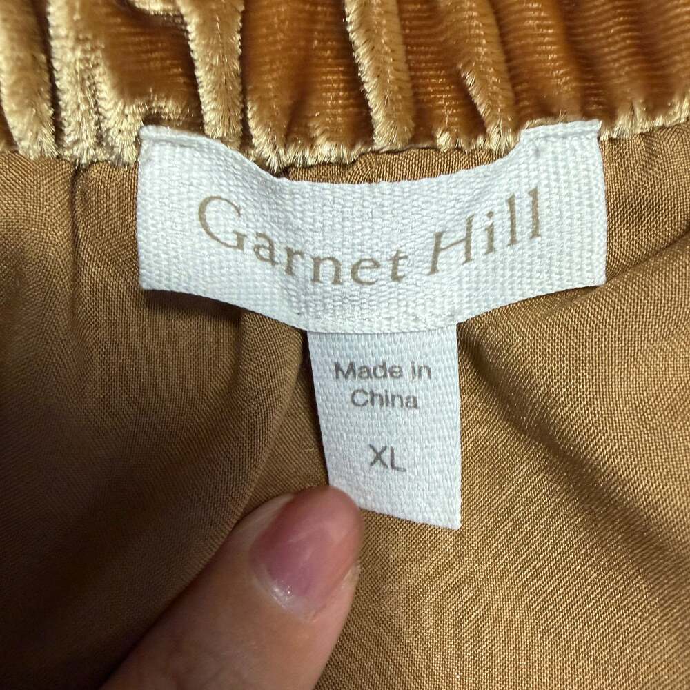 Garnet Hill Silk Blend Velvet Blazer Pants Set Golden Brown 18 XL NWOT - Picture 13 of 13